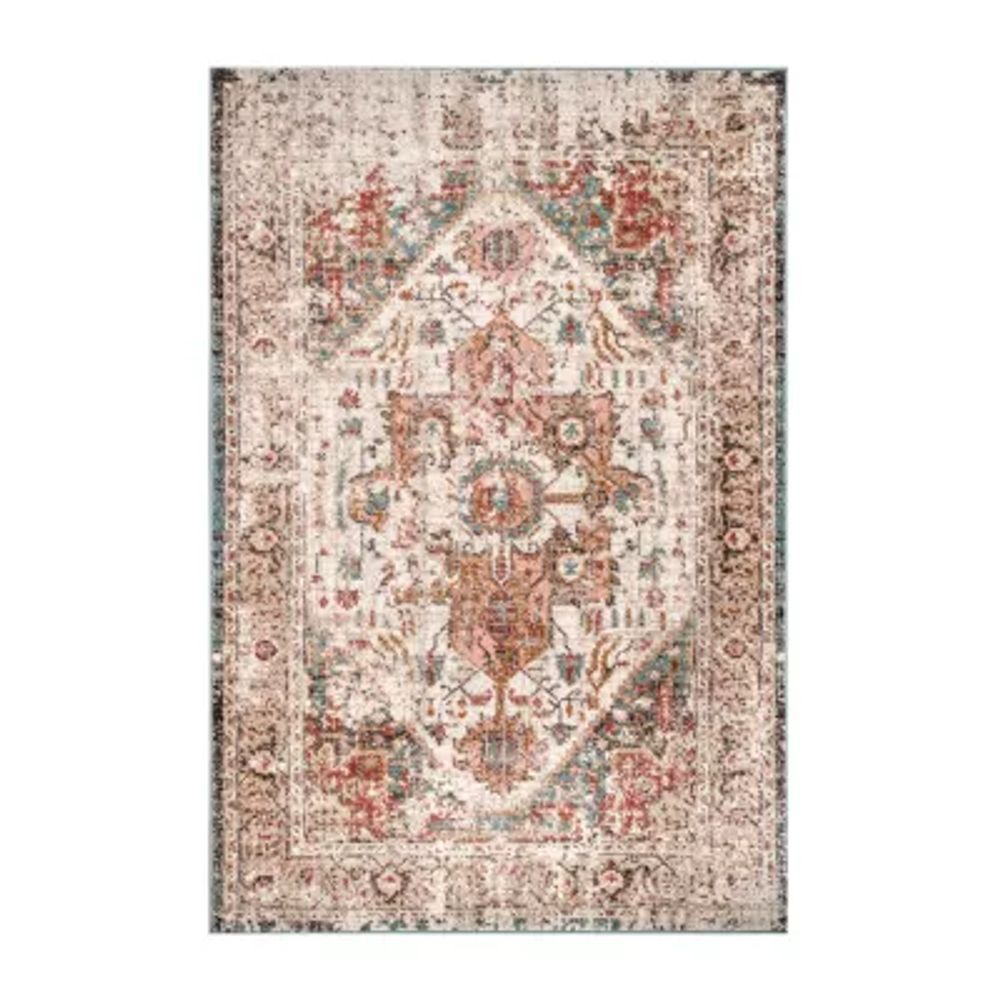 Nuloom Vintage Justine Medallion Indoor Rectangular Accent Rug