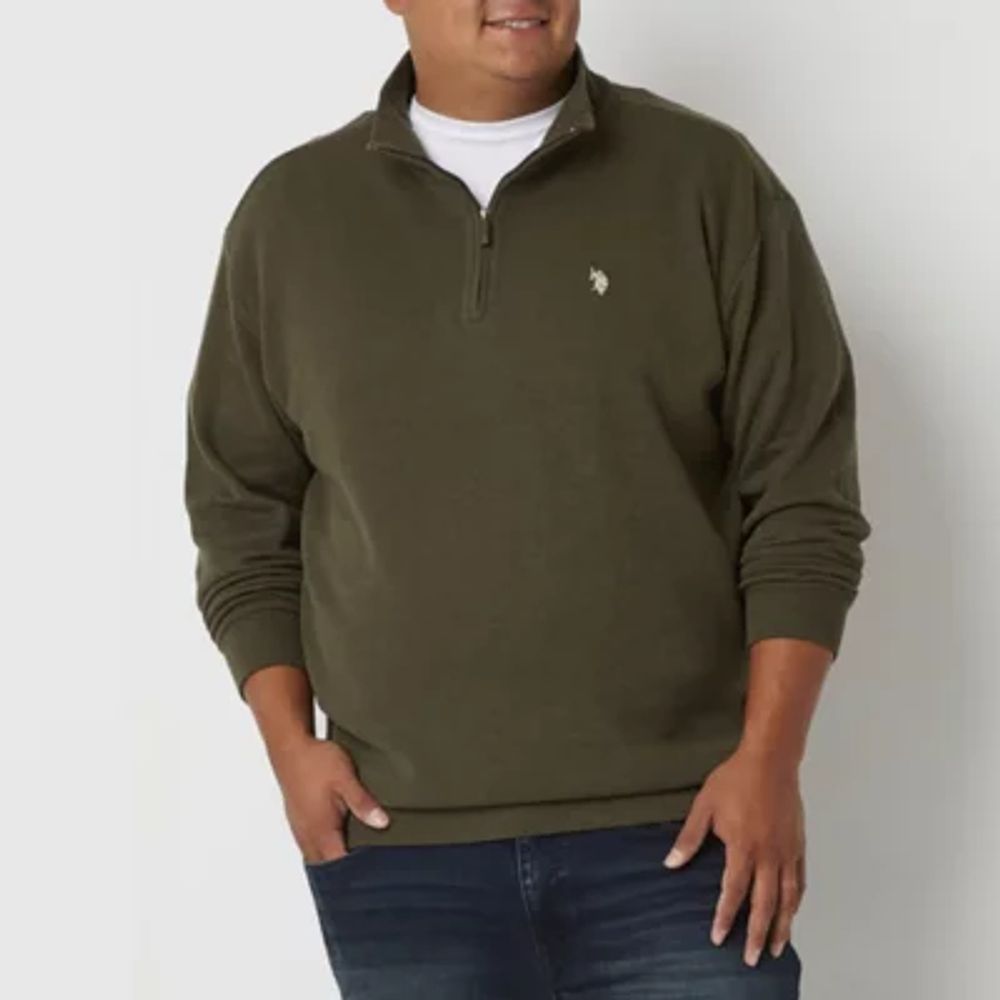 Us Polo Assn. Big and Tall Mens Mock Neck Long Sleeve Quarter-Zip Pullover  | Alexandria Mall