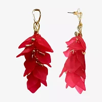 Bijoux Bar Petal Womens Drop Earrings
