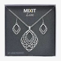 Mixit Silver Tone Pendant Necklace & Drop Earrings 2-pc. Jewelry Set