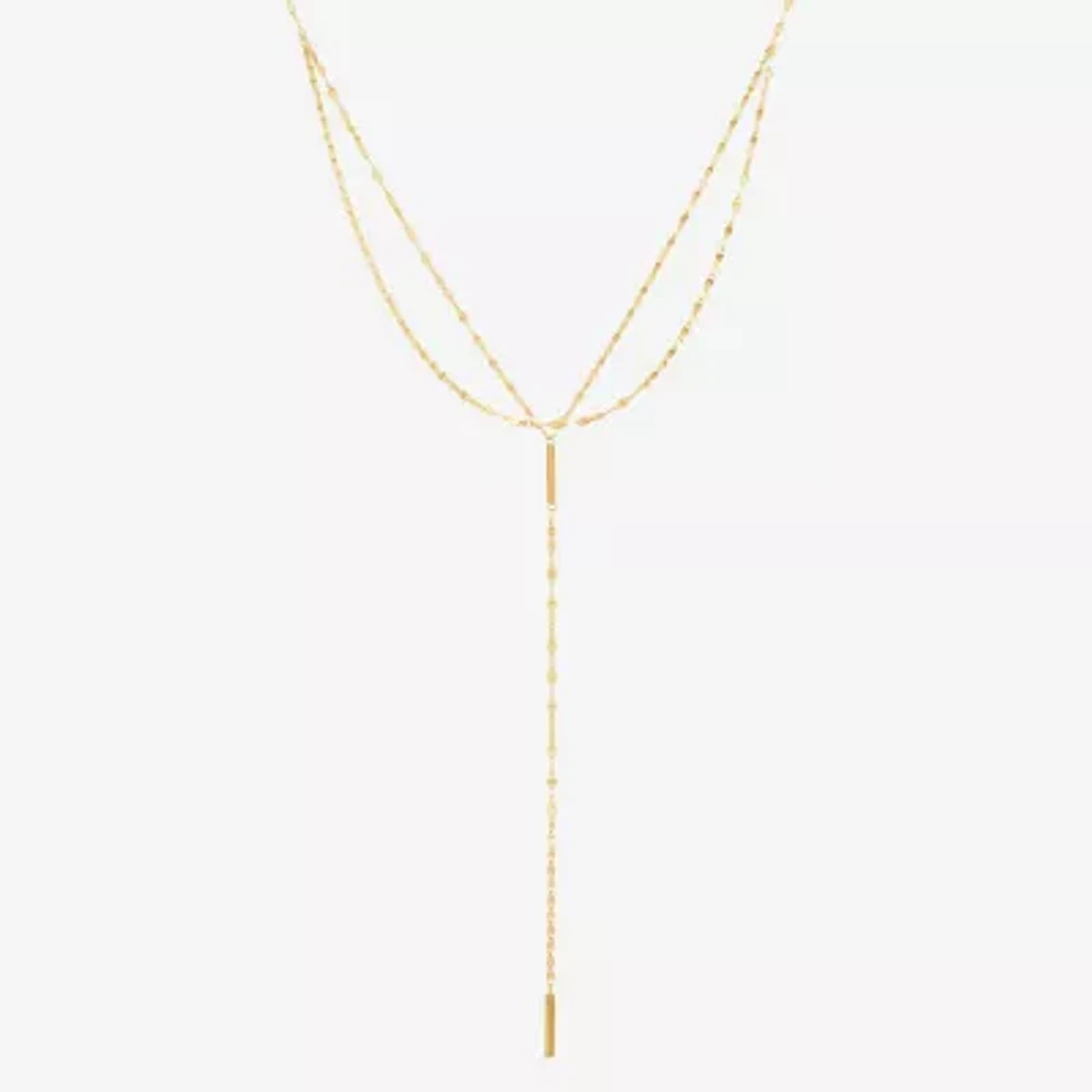 Womens 14K Gold 18 Inch Beaded Necklace