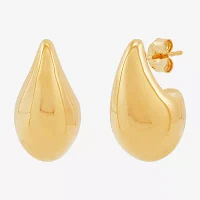 Teardrop 14K Gold 12mm Stud Earrings