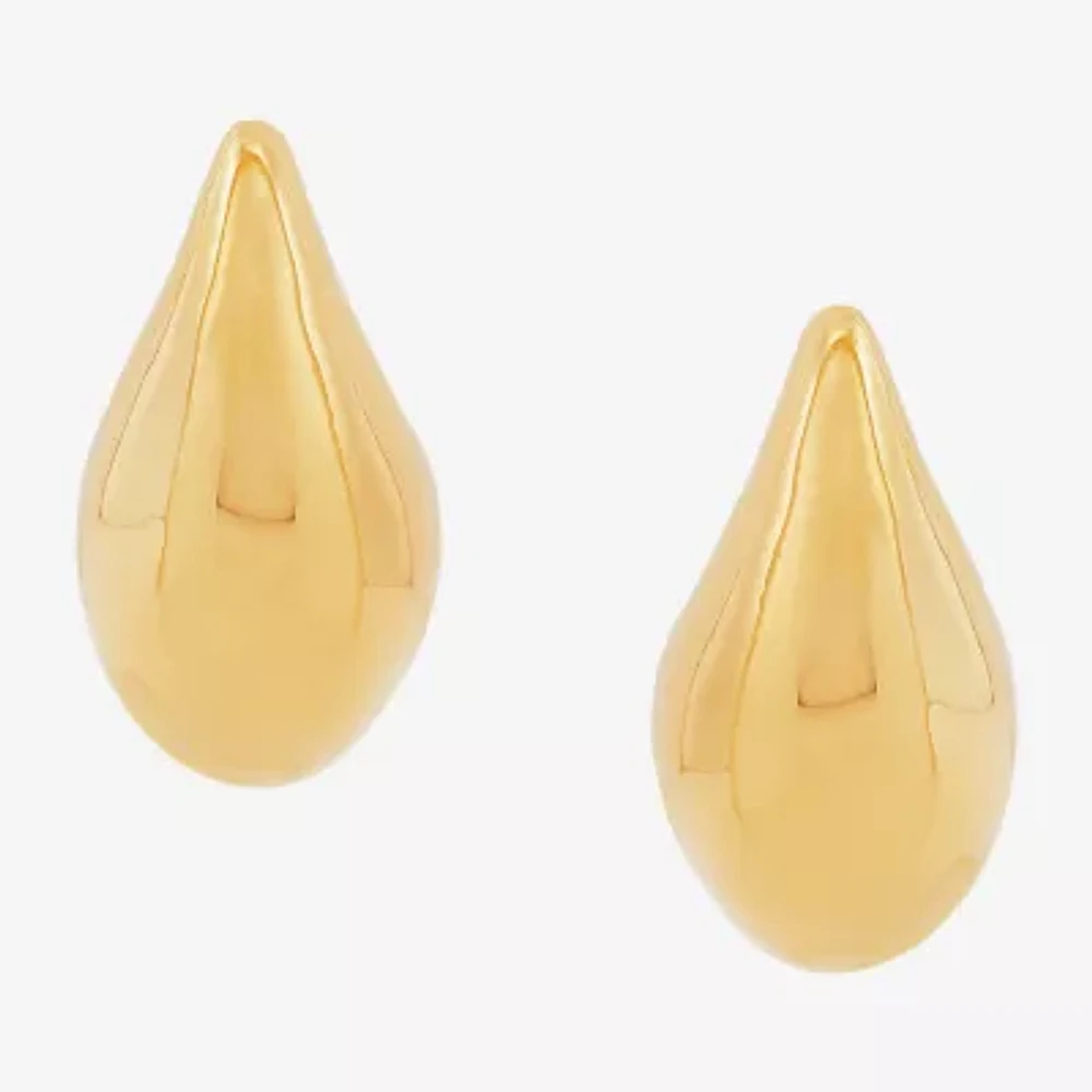 Teardrop 14K Gold 12mm Stud Earrings