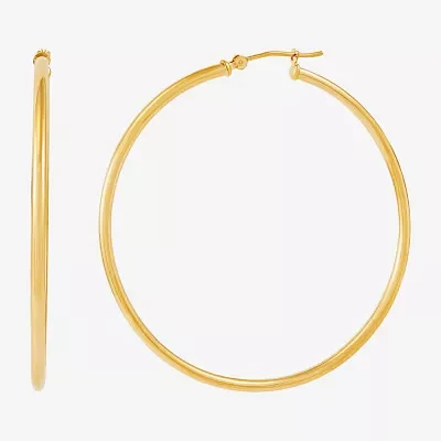 14K Gold 50mm Hoop Earrings