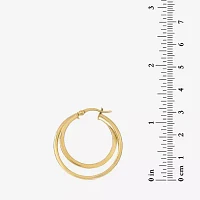 18K Gold Over Silver 30mm Glitter Hoop Earrings