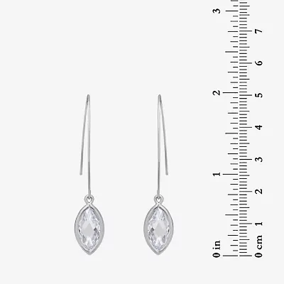 DiamonArt® White Cubic Zirconia Sterling Silver Drop Earrings