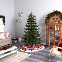 Nearly Natural Faux 8 Foot Pre-Lit Pine Christmas Tree