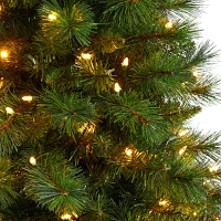 Nearly Natural Faux 5 Foot Pre-Lit Pine Christmas Tree