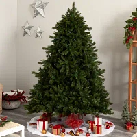 Nearly Natural Faux 8 Foot Pre-Lit Pine Christmas Tree