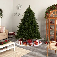 Nearly Natural Faux 8 Foot Pre-Lit Pine Christmas Tree