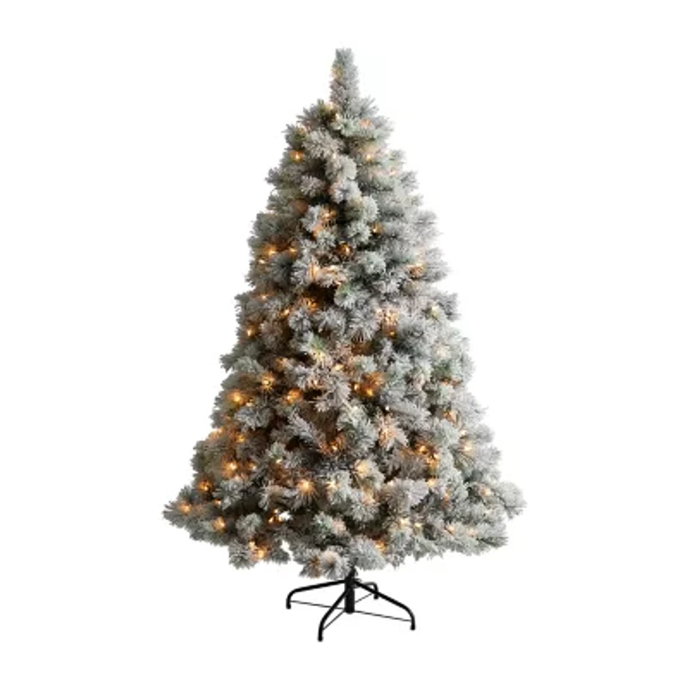 Nearly Natural Faux 6 Foot Pre-Lit Pine Christmas Tree