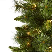 Nearly Natural New Haven Faux 3 Foot Pre-Lit Pine Christmas Tree