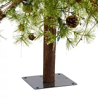 Nearly Natural Wyoming Faux 5 Foot Pre-Lit Pine Christmas Tree