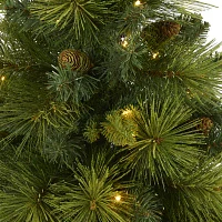 Nearly Natural North Carolina Mixed Faux 4 Foot Pre-Lit Pine Christmas Tree