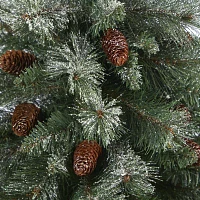 Nearly Natural Snowed Frenchps Faux 4 Foot Pine Christmas Tree