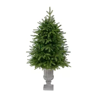 Nearly Natural Natural Look Faux 4 1/2 Foot Pre-Lit Fir Christmas Tree