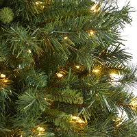 Nearly Natural Mixed Faux 4 Foot Pre-Lit Pine Christmas Tree