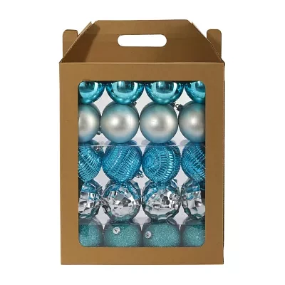 Nearly Natural Shatterproof Tree Blue Set 40-pc. Christmas Ornament