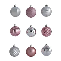 Nearly Natural Shatterproof Tree Pink Box 100-pc. Christmas Ornament