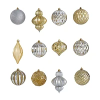 Nearly Natural Shatterproof Tree Gold Box 12-pc. Christmas Ornament