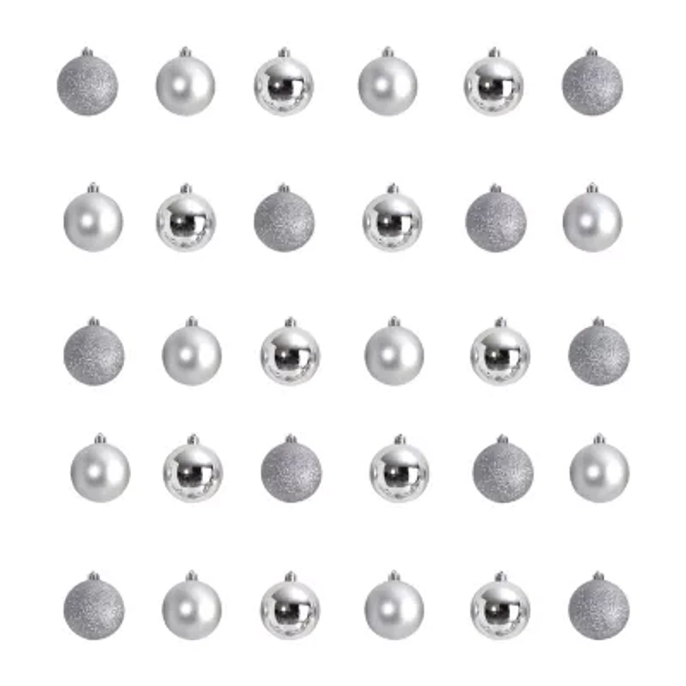 Nearly Natural 2.5in. Shatterproof 30-pc. Christmas Ornament