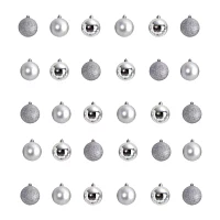 Nearly Natural 2.5in. Shatterproof 30-pc. Christmas Ornament