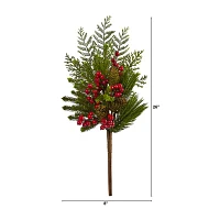 Nearly Natural 3-pc. Pine Artificial Plant Christmas Tabletop Decor