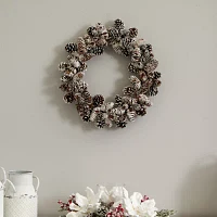 Nearly Natural 17in. Faux Pinecone Indoor Wreath