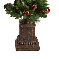 Nearly Natural 5ft. Lamp Post With Faux Greenery Christmas Tabletop Decor