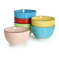 Elama 24-pc. Stoneware Dinnerware Set