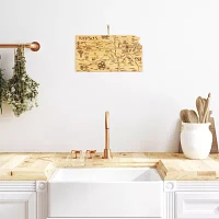 Totally Bamboo Destination State Shaped Serving and Cutting Board