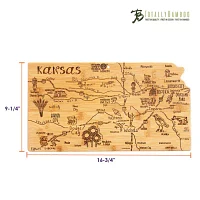 Totally Bamboo Destination State Shaped Serving and Cutting Board