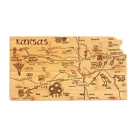 Totally Bamboo Destination State Shaped Serving and Cutting Board