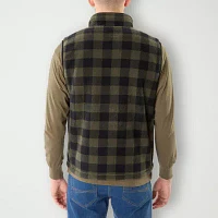 Smiths Workwear Sherpa Lined Plaid Mens Fleece Vests
