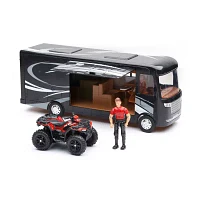 New Ray Camping Rv Play Set with Mini Die Cast Polaris