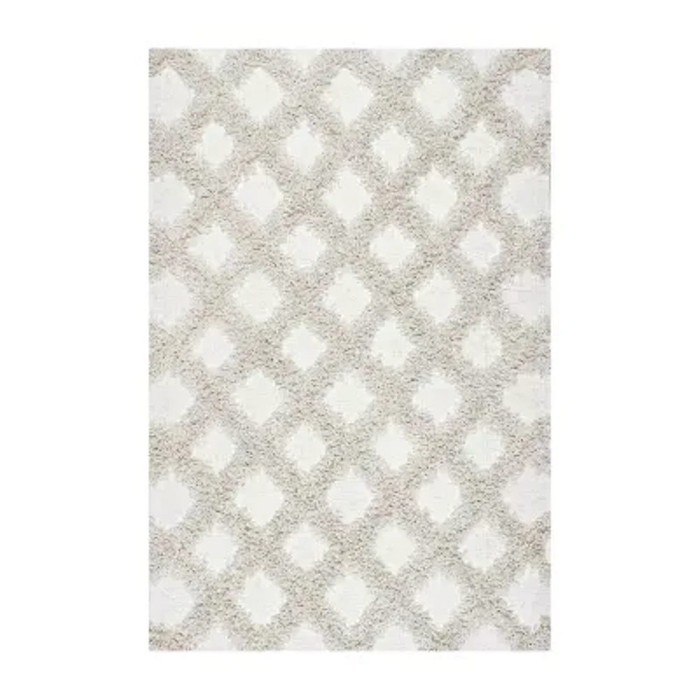 nuLoom Francene Diamond Trellis Shaggy RectangularRug