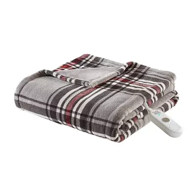 True North By Sleep Philosophy Microplush Heated Electric Throw