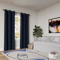 Sun Zero Cascade Grommet Top Blackout Single Curtain Panel