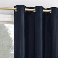 Sun Zero Cascade Grommet Top Blackout Single Curtain Panel