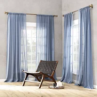 Archaeo Coralie Rod Pocket Sheer Single Curtain Panel