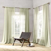 Archaeo Coralie Rod Pocket Sheer Single Curtain Panel