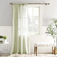 Archaeo Coralie Rod Pocket Sheer Single Curtain Panel
