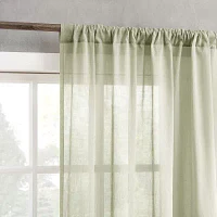 Archaeo Coralie Rod Pocket Sheer Single Curtain Panel