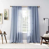 Archaeo Coralie Rod Pocket Sheer Single Curtain Panel