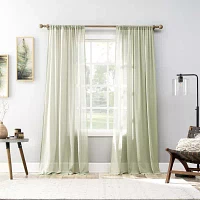 Archaeo Coralie Rod Pocket Sheer Single Curtain Panel