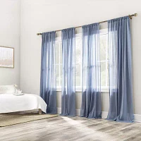 Archaeo Coralie Rod Pocket Sheer Single Curtain Panel