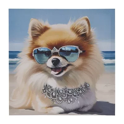 Madison Park 16 X 16 Beach Dogs Canvas Art
