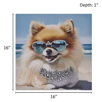 Madison Park 16 X 16 Beach Dogs Canvas Art