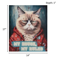 Madison Park 14 X 17 Grumpy Cats Canvas Art