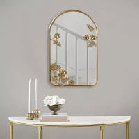 Madison Park 25.75 Adaline Arched Metal Floral Wall Mount Wall Mirror